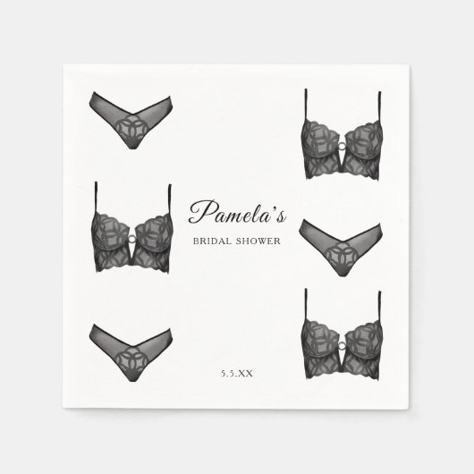 Serviette En Papier Lingerie Fête des mariées Bachelorette Motif (Devant)