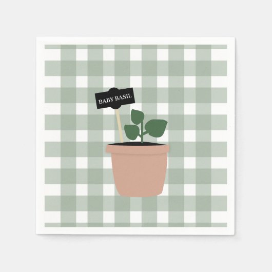 Serviette En Papier Lingettes Bébé Basil (Devant)