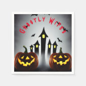 Serviette En Papier Lingettes Ghoost Déplaisant Halloween Jack 'o Lant (Devant)