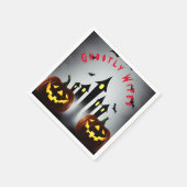 Serviette En Papier Lingettes Ghoost Déplaisant Halloween Jack 'o Lant (Coin)