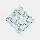 Serviette En Papier Linus Construit Un Snowman (Coin)