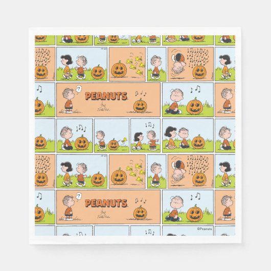 Serviette En Papier Linus & Lucy | Chanter Jack-O-Lantern (Devant)