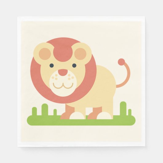 Serviette En Papier Lion (Devant)