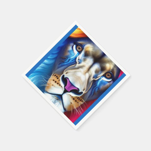 Serviette En Papier Lion (Coin)