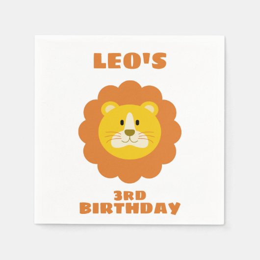 Serviette En Papier Lion (Devant)