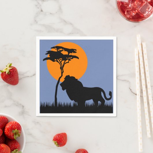 Serviette En Papier Lion (En situation)