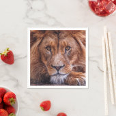 Serviette En Papier Lion africain (En situation)