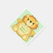Serviette En Papier Lion Baby shower Safari (Coin)