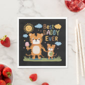 Serviette En Papier Lion Best Daddy Jamais (En situation)