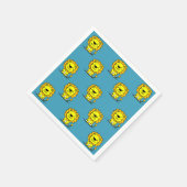 Serviette En Papier Lion bleu mignon (Coin)