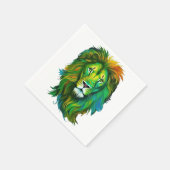 Serviette En Papier Lion coloré (Coin)