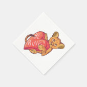 Serviette En Papier Lion Cub Valentine (Coin)