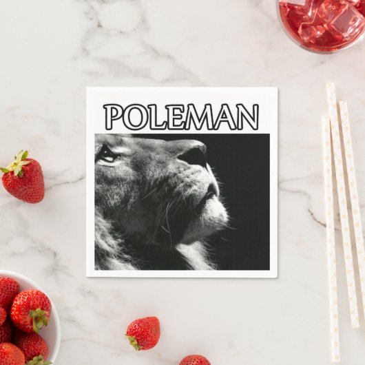 Serviette En Papier Lion de Rasta (En situation)