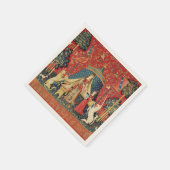 Serviette En Papier Lion D'ENFANCE ET D'UNICORN, Fleurs D'Imaginaires, (Coin)