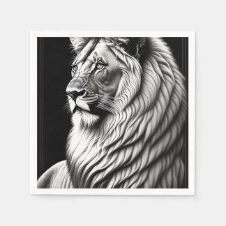 Serviette En Papier Lion Drawing Painting Art