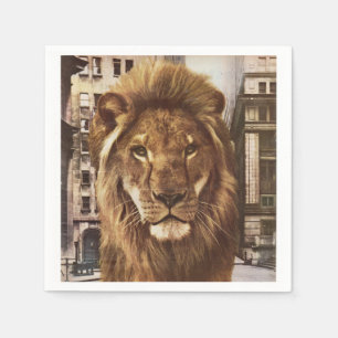 Serviette En Papier lion en ville