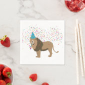 Serviette En Papier Lion Jungle Fêter les animaux faire la fête (En situation)