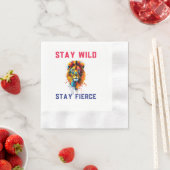 Serviette En Papier Lion napkin (En situation)