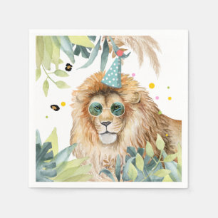 Serviette En Papier Lion Party Animaux Jungle Anniversaire Safari