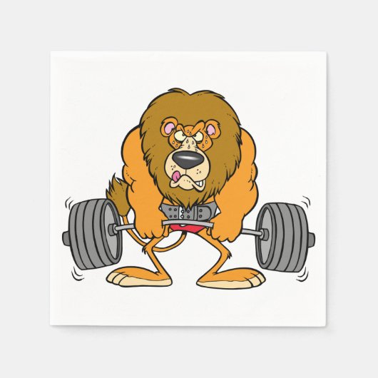Serviette En Papier Lion Poids de levage Papier serviettes (Devant)