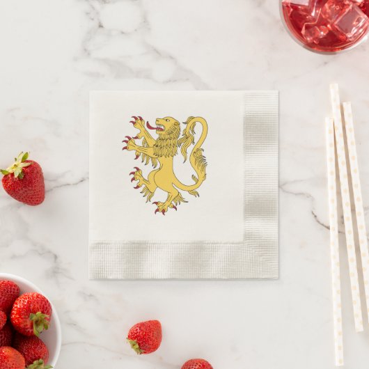 Serviette En Papier Lion Rampant (En situation)