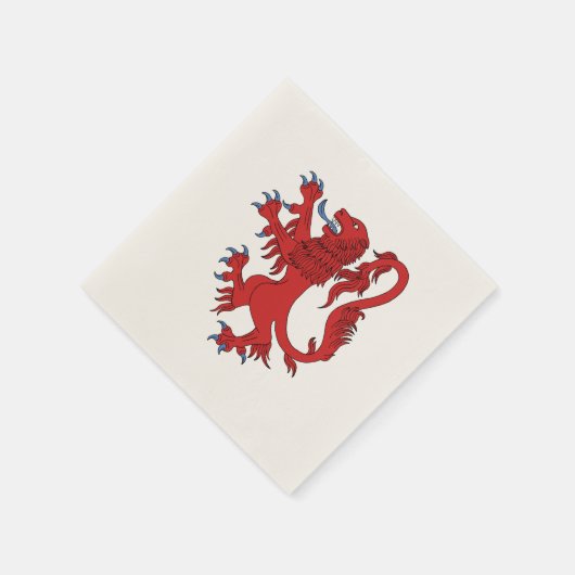 Serviette En Papier Lion Rampant Gules (Coin)
