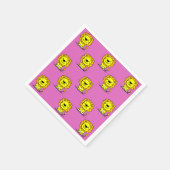 Serviette En Papier Lion rose mignon (Coin)