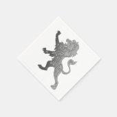 Serviette En Papier Lion royal d'argent (Coin)