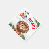 Serviette En Papier Lion Safari Wild One Anniversaire de enfant (Coin)