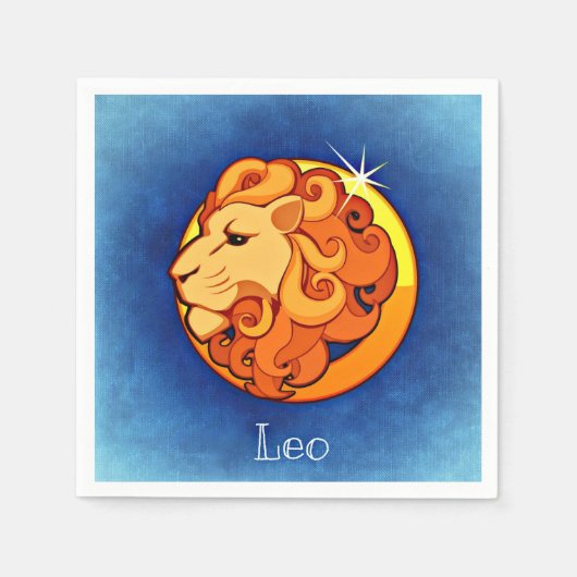 Serviette En Papier Lion_Signe_Zodiac (Devant)