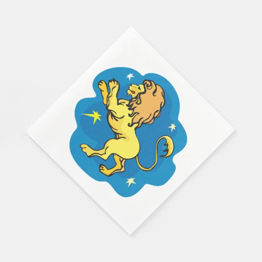 Serviette En Papier Lion Zodiac (Coin)