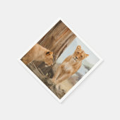 Serviette En Papier Lions (Coin)