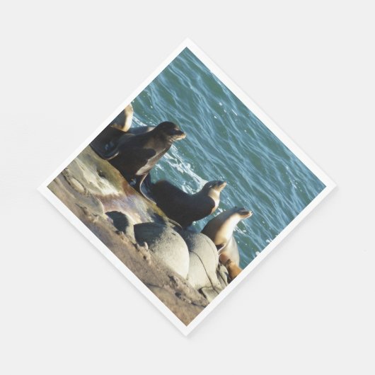 Serviette En Papier Lions de la mer de San Diego (Coin)