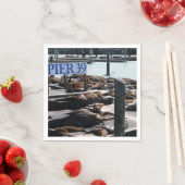 Serviette En Papier Lions de mer de Pier 39 (En situation)