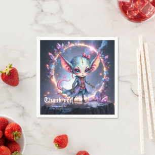 Serviette En Papier Liora – Cœur de cristal venu des étoiles
