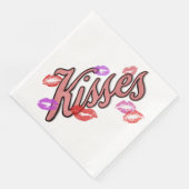 SERVIETTE EN PAPIER LIP KISSES (Coin)