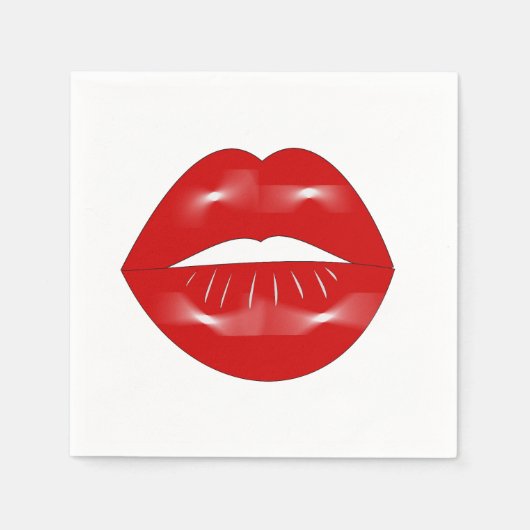 Serviette En Papier Lips EVJF (Devant)