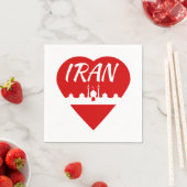 Serviette En Papier L'Iran aime l'Iran (En situation)