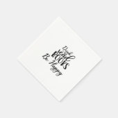 Serviette En Papier Lire Art Boire Thé Lire Livres Soyez Heureux (Coin)