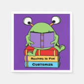 Serviette En Papier Lire Est Fun Joli Livre Aimer Alien (Devant)