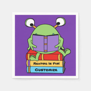 Serviette En Papier Lire Est Fun Joli Livre Aimer Alien