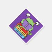 Serviette En Papier Lire Est Fun Joli Livre Aimer Alien (Coin)