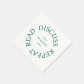 Serviette En Papier Lire Les Discussions Répéter Le Club Du Livre (Coin)