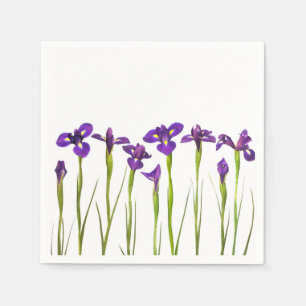 Serviette En Papier L'iris coloré de fleur pourpre d'iris fleurit