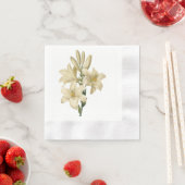 Serviette En Papier lis blanc (Lilium candidum) par Redouté (En situation)