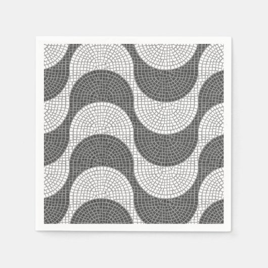 Serviette En Papier Lisbonne Rossio calçada pavé portugais (Devant)