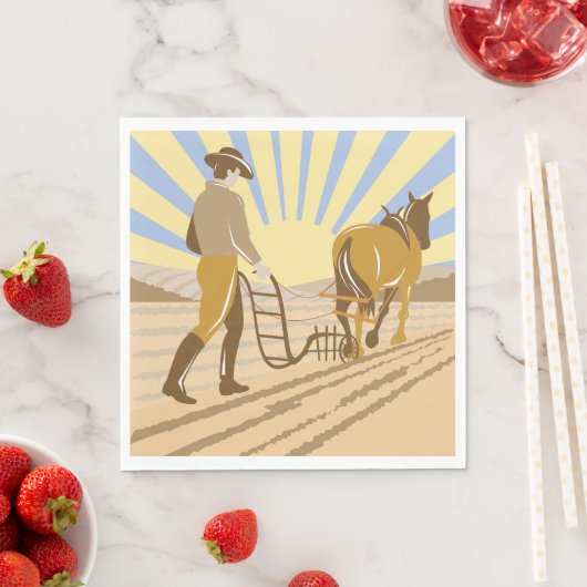 Serviette En Papier Lissage d'un champ (En situation)