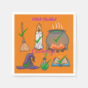 Serviette En Papier Liste de vérification des sorcières Thunder_Cove