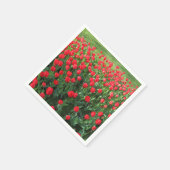 Serviette En Papier Lit des Tulipes rouges 01 (Coin)