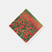 Serviette En Papier Lit des Tulipes rouges 02 (Coin)